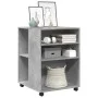 Mesa auxiliar ruedas madera ingeniería gris hormigón 55x60x78cm by , Filing cabinets - Ref: Foro24-853158, Price: 69,33 €, Di...