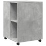 Mesa auxiliar ruedas madera ingeniería gris hormigón 55x60x78cm de , Armarios archivadores - Ref: Foro24-853158, Precio: 69,9...