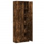 Aparador con LED madera ingeniería roble ahumado 74x32,5x200 cm de , Aparadores - Ref: Foro24-3307895, Precio: 184,61 €, Desc...