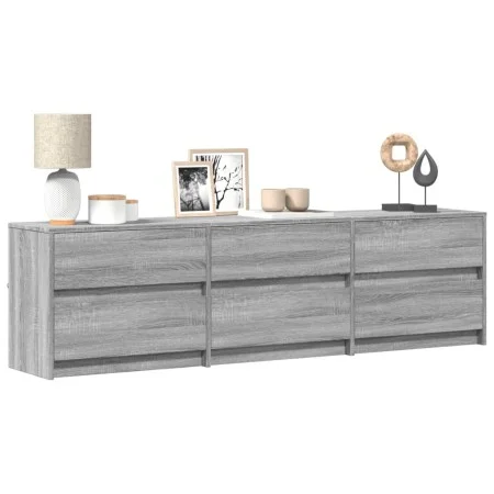 Mueble de TV con LED madera ingeniería gris Sonoma 180x34x50 cm de , Muebles TV - Ref: Foro24-3307931, Precio: 176,82 €, Desc...