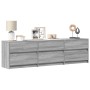 Mueble de TV con LED madera ingeniería gris Sonoma 180x34x50 cm de , Muebles TV - Ref: Foro24-3307931, Precio: 178,09 €, Desc...
