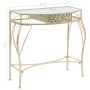 Mesa auxiliar estilo francés metal 82x39x76 cm dorada en Mesas auxiliares | Comprar online en Foru.es