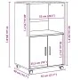 Armario con ruedas madera de ingeniería gris Sonoma 55x40x91 cm de , Aparadores - Ref: Foro24-853187, Precio: 65,32 €, Descue...