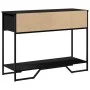 Mesa consola madera de ingeniería negra 100x35x74,5 cm by , Side tables - Ref: Foro24-848529, Price: 53,12 €, Discount: %
