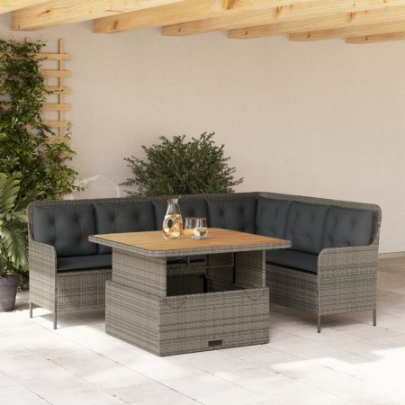 Set de sofás de jardín con cojines 2 pzas ratán sintético gris de , Conjuntos de jardín - Ref: Foro24-3262084, Precio: 544,56...