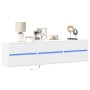 Mueble de TV de pared con LED blanco 180x31x45 cm de , Muebles TV - Ref: Foro24-3307933, Precio: 147,50 €, Descuento: %