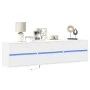 Mueble de TV de pared con LED blanco 180x31x45 cm de , Muebles TV - Ref: Foro24-3307933, Precio: 145,48 €, Descuento: %
