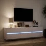 Mueble de TV de pared con LED blanco 180x31x45 cm de , Muebles TV - Ref: Foro24-3307933, Precio: 145,48 €, Descuento: %