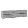 Mueble de TV de pared con LED gris Sonoma 180x31x45 cm de , Muebles TV - Ref: Foro24-3307938, Precio: 161,38 €, Descuento: %