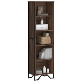 Estantería madera de ingeniería marrón roble 50x31x169 cm de , Librerías y estanterías - Ref: Foro24-848618, Precio: 70,64 €,...