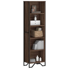 Estantería madera de ingeniería marrón roble 50x31x169 cm de , Librerías y estanterías - Ref: Foro24-848618, Precio: 71,52 €,...