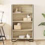 Estantería madera de ingeniería roble Sonoma 80x31x137,5 cm de , Librerías y estanterías - Ref: Foro24-848630, Precio: 72,79 ...