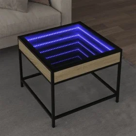 Mesa de centro con Infinity LED roble Sonoma 50x50x41 cm von , Couchtisch - Ref: Foro24-847678, Preis: 66,99 €, Rabatt: %