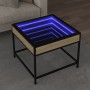 Mesa de centro con Infinity LED roble Sonoma 50x50x41 cm de , Mesas de centro - Ref: Foro24-847678, Precio: 67,82 €, Descuent...