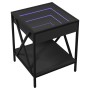 Mesita de noche con Infinity LED negra 40x40x49 cm de , Mesas de centro - Ref: Foro24-847692, Precio: 69,31 €, Descuento: %