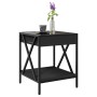 Mesita de noche con Infinity LED negra 40x40x49 cm de , Mesas de centro - Ref: Foro24-847692, Precio: 69,31 €, Descuento: %