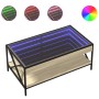 Mesa de centro con Infinity LED roble Sonoma 90x50x38 cm de , Mesas de centro - Ref: Foro24-847708, Precio: 100,53 €, Descuen...