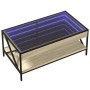 Mesa de centro con Infinity LED roble Sonoma 90x50x38 cm de , Mesas de centro - Ref: Foro24-847708, Precio: 100,53 €, Descuen...
