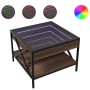 Mesa de centro con Infinity LED marrón roble 50x50x38 cm de , Mesas de centro - Ref: Foro24-847701, Precio: 75,98 €, Descuent...