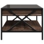 Mesa de centro con Infinity LED marrón roble 50x50x38 cm de , Mesas de centro - Ref: Foro24-847701, Precio: 75,98 €, Descuent...