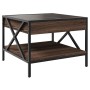 Mesa de centro con Infinity LED marrón roble 50x50x38 cm de , Mesas de centro - Ref: Foro24-847701, Precio: 75,98 €, Descuent...