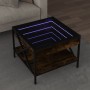 Mesa de centro con Infinity LED roble ahumado 50x50x38 cm de , Mesas de centro - Ref: Foro24-847699, Precio: 72,22 €, Descuen...