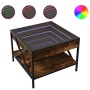 Mesa de centro con Infinity LED roble ahumado 50x50x38 cm de , Mesas de centro - Ref: Foro24-847699, Precio: 72,22 €, Descuen...