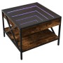 Mesa de centro con Infinity LED roble ahumado 50x50x38 cm de , Mesas de centro - Ref: Foro24-847699, Precio: 72,22 €, Descuen...