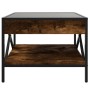 Mesa de centro con Infinity LED roble ahumado 50x50x38 cm de , Mesas de centro - Ref: Foro24-847699, Precio: 72,22 €, Descuen...