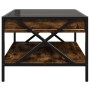Mesa de centro con Infinity LED roble ahumado 50x50x38 cm de , Mesas de centro - Ref: Foro24-847699, Precio: 72,22 €, Descuen...