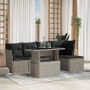 Set de sofás de jardín 6 pzas y cojines ratán sintético gris de , Conjuntos de jardín - Ref: Foro24-3266552, Precio: 416,83 €...