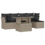 Set de sofás de jardín 6 pzas y cojines ratán sintético gris de , Conjuntos de jardín - Ref: Foro24-3266552, Precio: 416,83 €...