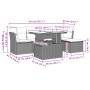 Set de sofás de jardín 6 pzas y cojines ratán sintético gris de , Conjuntos de jardín - Ref: Foro24-3266552, Precio: 416,83 €...