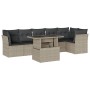 Set de sofás de jardín 7 pzas con cojines ratán PE gris claro de , Conjuntos de jardín - Ref: Foro24-3266602, Precio: 543,63 ...