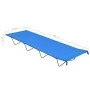 Camas de camping 2 uds tela Oxford y acero azul 180x60x19 cm de vidaXL, Catres - Ref: Foro24-312483, Precio: 57,77 €, Descuen...