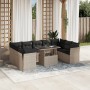 Set sofás jardín 10 pzas con cojines ratán sintético gris claro de , Conjuntos de jardín - Ref: Foro24-3266822, Precio: 727,4...