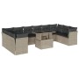Set de sofás de jardín 11 pzas y cojines ratán sintético gris de , Conjuntos de jardín - Ref: Foro24-3266862, Precio: 871,22 ...