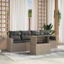 Set de sofás jardín y cojines 5 pzas ratán sintético gris claro de , Conjuntos de jardín - Ref: Foro24-3267102, Precio: 360,2...
