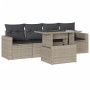 Set de sofás jardín y cojines 5 pzas ratán sintético gris claro de , Conjuntos de jardín - Ref: Foro24-3267102, Precio: 360,2...