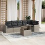 Set de sofás de jardín 7 pzas con cojines ratán PE gris claro de , Conjuntos de jardín - Ref: Foro24-3267292, Precio: 536,26 ...