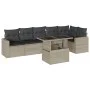 Set de sofás de jardín 7 pzas con cojines ratán PE gris claro by , Garden sets - Ref: Foro24-3267292, Price: 536,85 €, Discou...