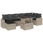 Set de sofás de jardín 8 pzas y cojines ratán sintético gris de , Conjuntos de jardín - Ref: Foro24-3267432, Precio: 583,96 €...