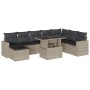 Set muebles jardín 9 pzas y cojines ratán sintético gris claro de , Conjuntos de jardín - Ref: Foro24-3267472, Precio: 637,90...