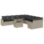 Set de sofás de jardín 11 pzas y cojines ratán sintético gris de , Conjuntos de jardín - Ref: Foro24-3267542, Precio: 863,21 ...
