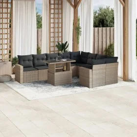 Set sofás jardín 10 pzas con cojines ratán sintético gris claro de , Conjuntos de jardín - Ref: Foro24-3267502, Precio: 735,4...