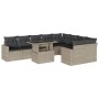Set sofás jardín 10 pzas con cojines ratán sintético gris claro de , Conjuntos de jardín - Ref: Foro24-3267502, Precio: 707,2...
