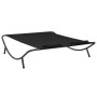 Tumbona de jardín de tela negro de vidaXL, Camas para exteriores - Ref: Foro24-313529, Precio: 107,13 €, Descuento: %