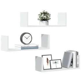 Estantes de pared 2 uds madera ingeniería blanca 58x18x18 cm de , Estantes y estanterías - Ref: Foro24-853281, Precio: 28,39 ...