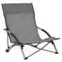 Sillas de playa plegables 2 unidades tela gris de vidaXL, Sillas de jardín - Ref: Foro24-312491, Precio: 64,65 €, Descuento: %