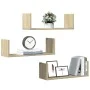 Estantes pared 2 uds madera ingeniería roble Sonoma 58x18x18 cm de , Estantes y estanterías - Ref: Foro24-853283, Precio: 32,...